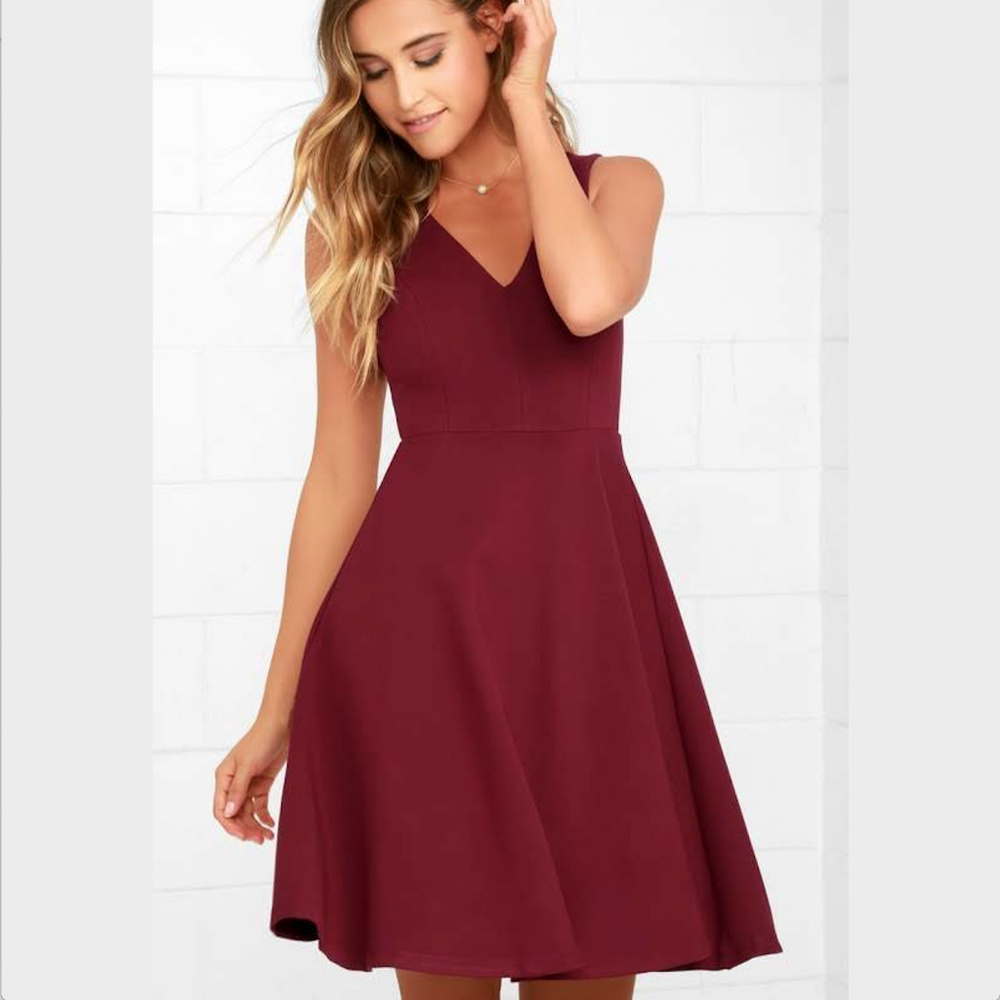 Lulu's wine red dress